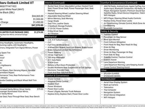 Used 2026 Subaru Outback Limited XT w/ Premium/Limited Plus Package AWD/4WD image 3