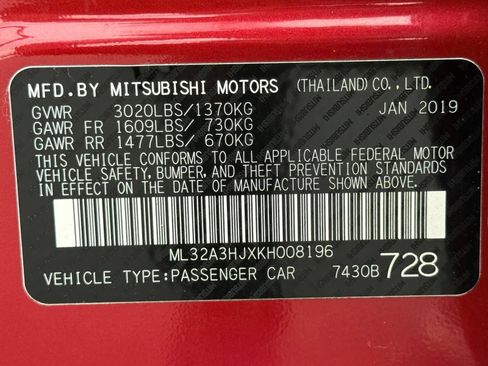 Used 2019 Mitsubishi Mirage ES FWD image 32