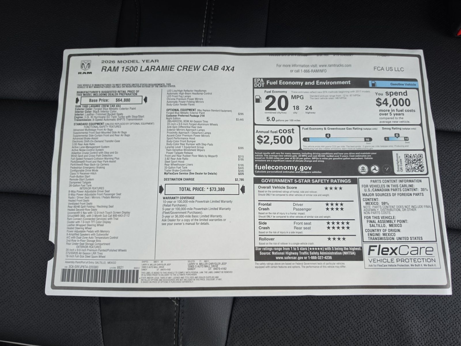 New 2026 RAM 1500 Laramie w/ Night Edition AWD/4WD image 35