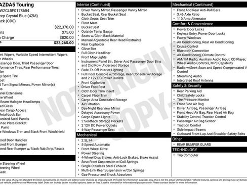 Used 2015 MAZDA MAZDA5 Touring image 10