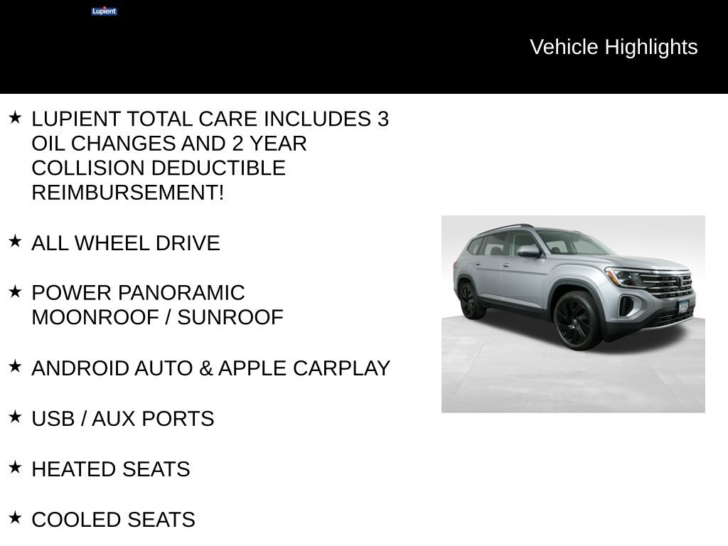 Used 2024 Volkswagen Atlas SE w/ Panoramic Sunroof Package AWD/4WD image 7