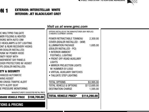 Used 2022 GMC Hummer EV Edition 1 w/ LPO, Illumination Package image 7