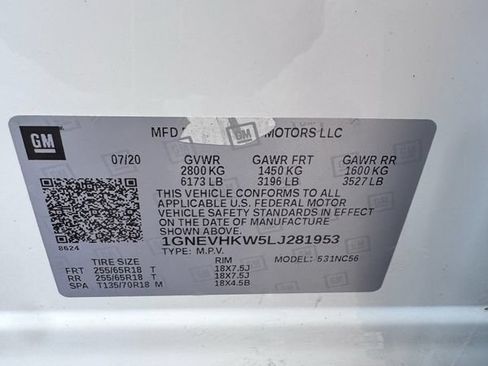Used 2020 Chevrolet Traverse LT w/ LPO, Floor Liner Package AWD/4WD image 50