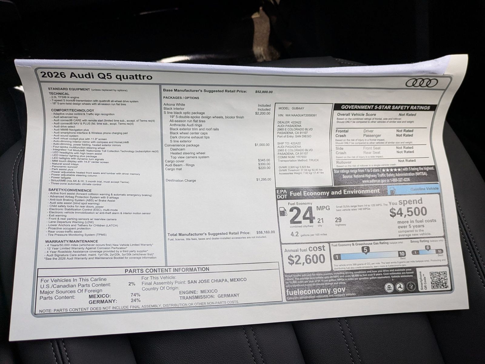 New 2026 Audi Q5 2.0T AWD/4WD image 18