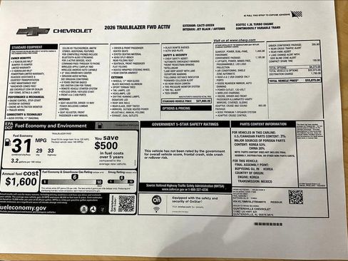 New 2026 Chevrolet TrailBlazer ACTIV w/ Convenience Package FWD image 14
