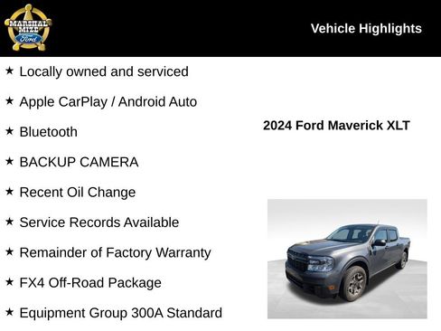 Certified 2024 Ford Maverick XLT w/ Equipment Group 300A Standard AWD/4WD image 2