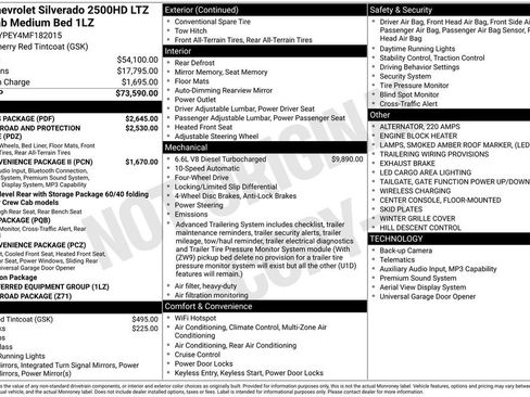 Used 2021 Chevrolet Silverado 2500 LTZ w/ LTZ Plus Package image 13