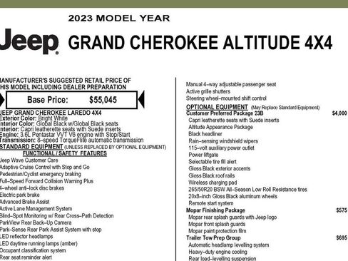 Used 2023 Jeep Grand Cherokee Altitude AWD/4WD image 3