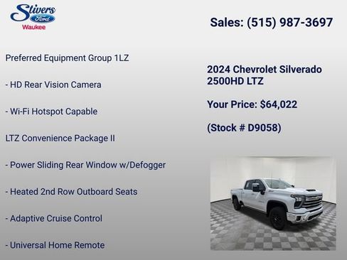 Used 2024 Chevrolet Silverado 2500 LTZ w/ LTZ Convenience Package AWD/4WD image 40