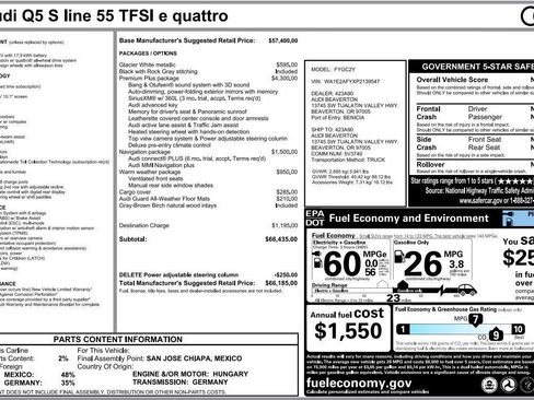 Used 2023 Audi Q5 e Premium Plus w/ Premium Plus Package image 7