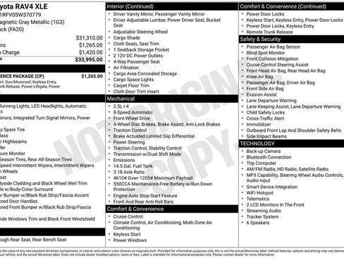 Used 2025 Toyota RAV4 XLE w/ Convenience Package FWD image 9