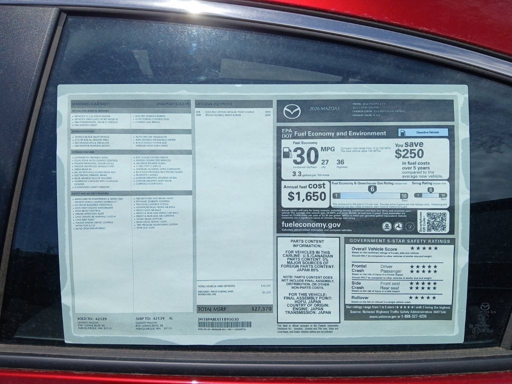 New 2026 MAZDA MAZDA3 s Sport FWD image 4
