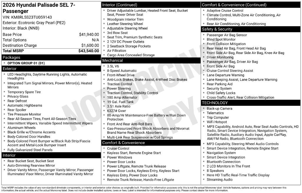 Certified 2026 Hyundai Palisade SEL FWD image 5