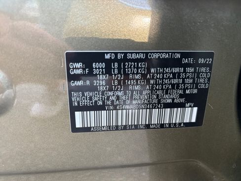 Certified 2022 Subaru Ascent Premium AWD/4WD image 22