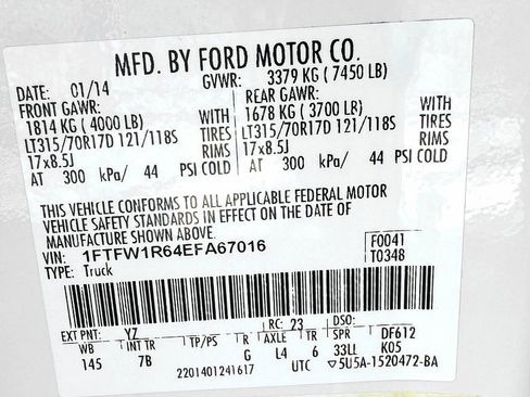 Used 2014 Ford F150 Raptor w/ Equipment Group 801A Luxury image 30