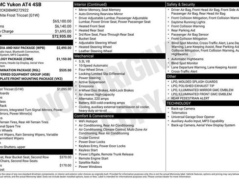 Used 2021 GMC Yukon AT4 w/ Rear Media and Nav Package AWD/4WD image 42