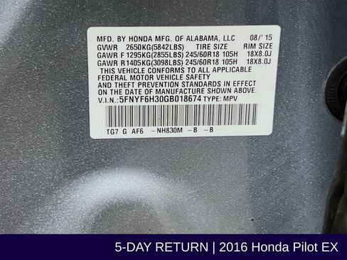 Used 2016 Honda Pilot EX image 34