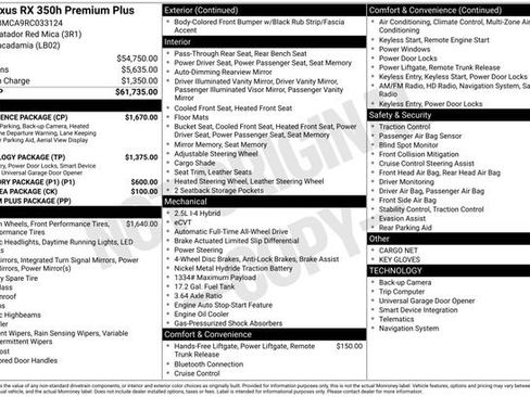 Used 2024 Lexus RX 350 w/ Convenience Package image 13