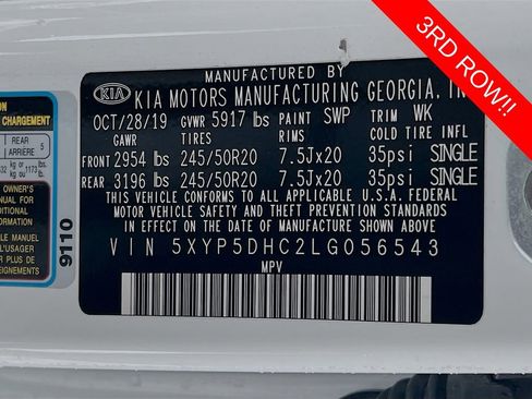 Used 2020 Kia Telluride SX w/ SX Prestige Package AWD/4WD image 9