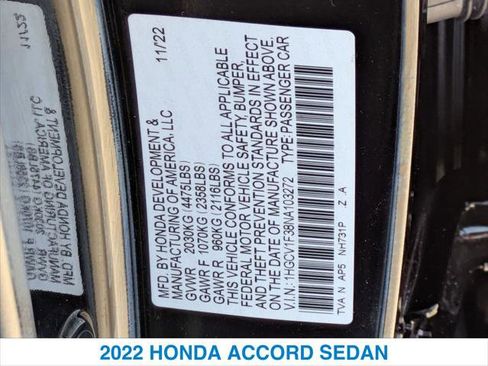 Used 2022 Honda Accord Sport image 26