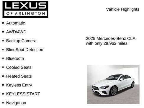 Used 2025 Mercedes-Benz CLA 250 4MATIC w/ Winter Package image 8