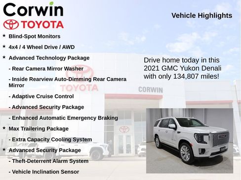Used 2021 GMC Yukon Denali w/ Denali Premium Package AWD/4WD image 7