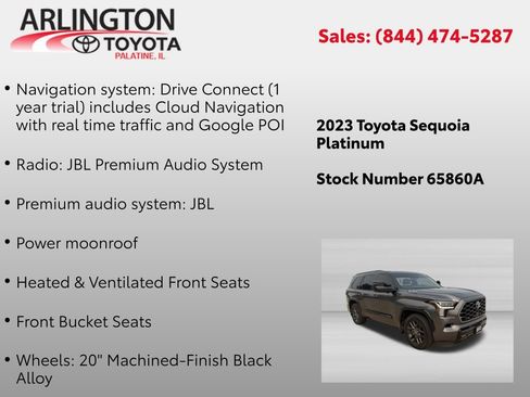 Used 2023 Toyota Sequoia Platinum AWD/4WD image 2