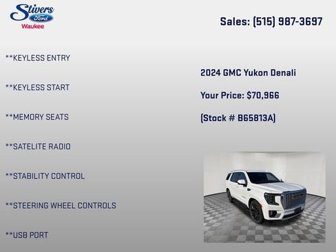 Used 2024 GMC Yukon Denali w/ Advanced Technology Package AWD/4WD image 22