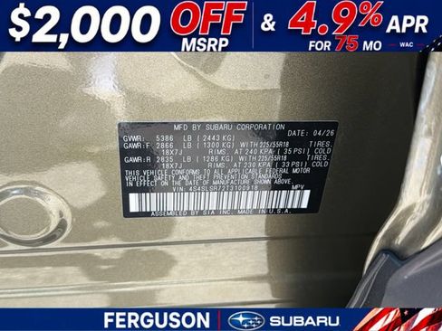 New 2026 Subaru Forester Premium AWD/4WD image 26