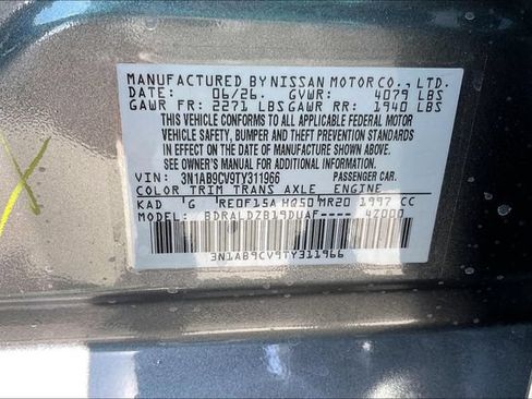 New 2026 Nissan Sentra SV w/ SV Convenience Package FWD image 17