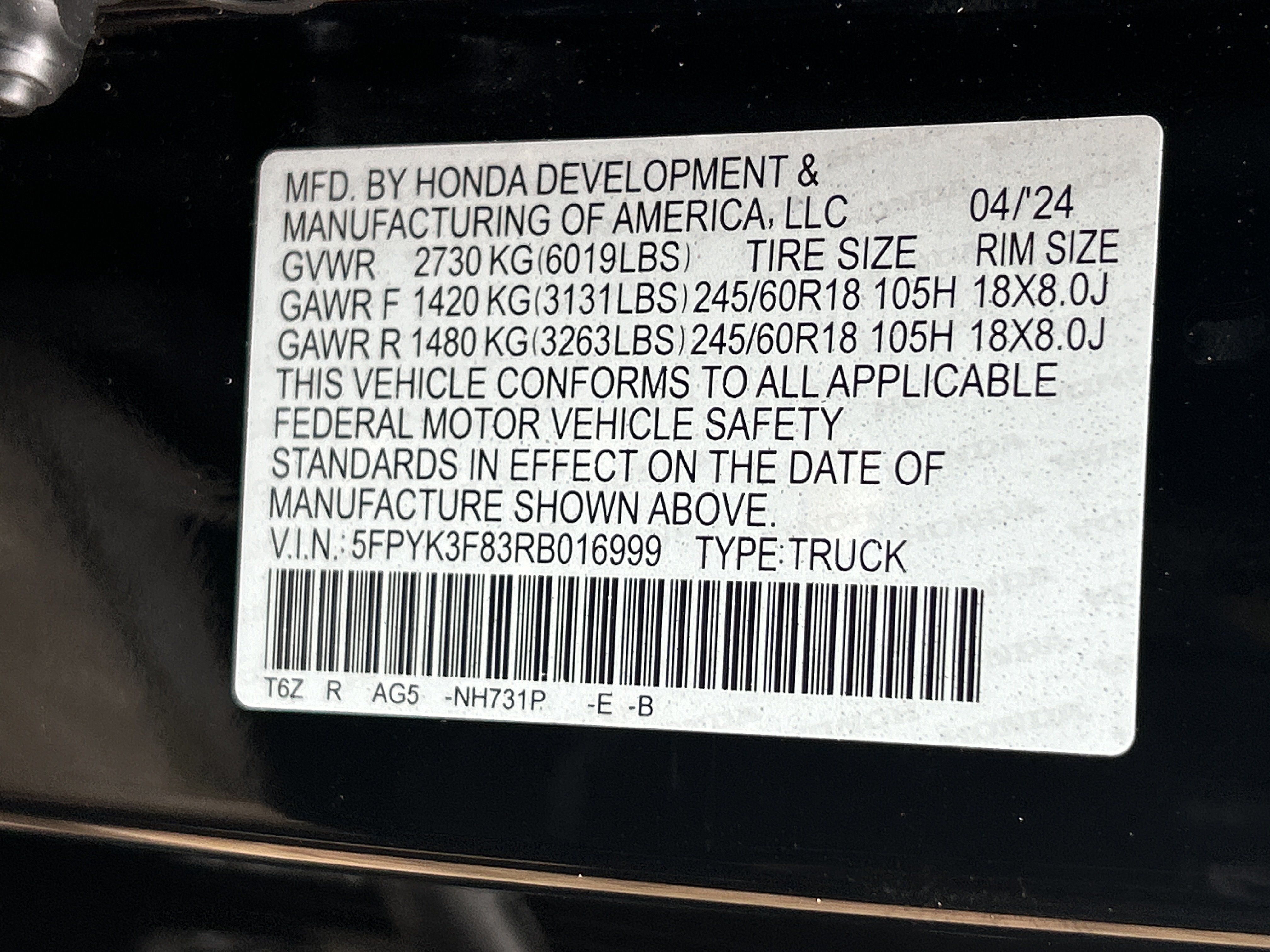 Certified 2024 Honda Ridgeline Black Edition image 36