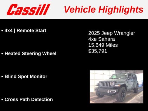 Used 2025 Jeep Wrangler Unlimited Sahara w/ Safety Group image 3