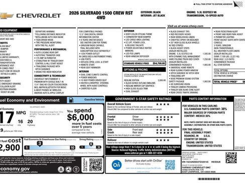 New 2026 Chevrolet Silverado 1500 RST w/ Redline Edition AWD/4WD image 4