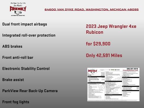 Used 2023 Jeep Wrangler Unlimited Rubicon 4xe w/ Cold Weather Group AWD/4WD image 7