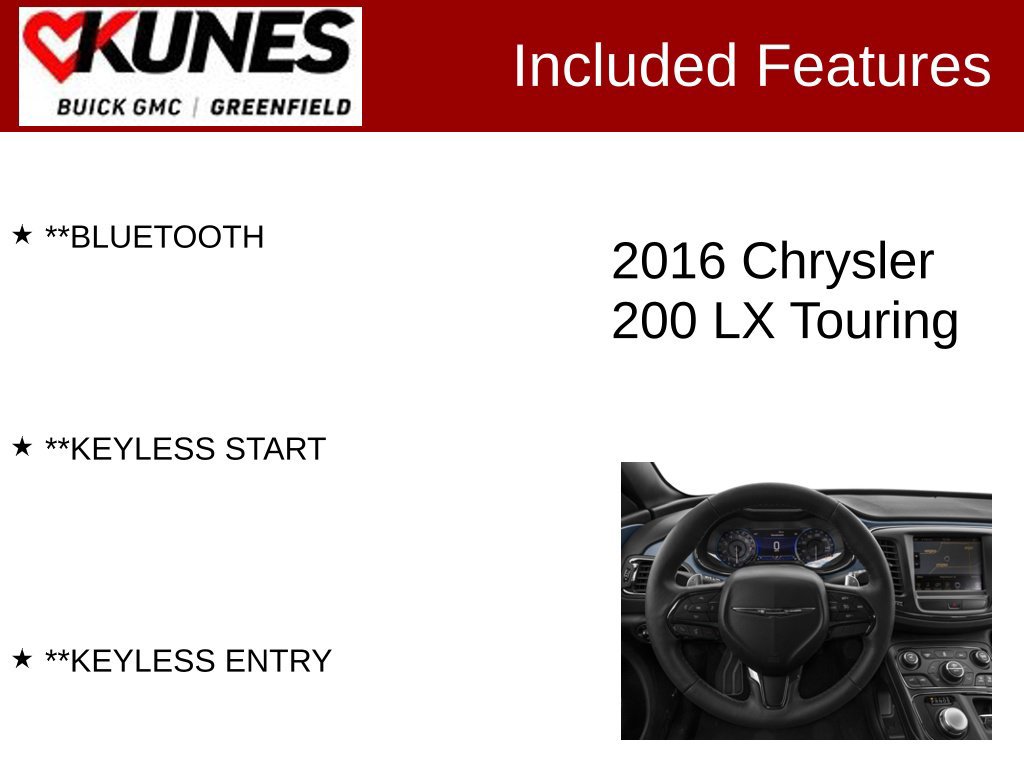 Used 2016 Chrysler 200 LX FWD image 2