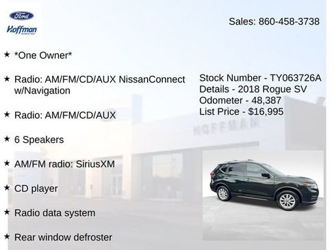 Used 2018 Nissan Rogue SV w/ Sun & Sound Touring Package AWD/4WD image 10