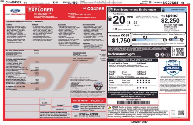 Used 2022 Ford Explorer ST w/ Equipment Group 401A AWD/4WD image 3