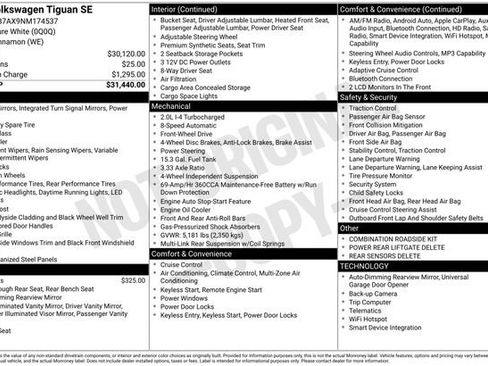 Certified 2022 Volkswagen Tiguan SE FWD image 27