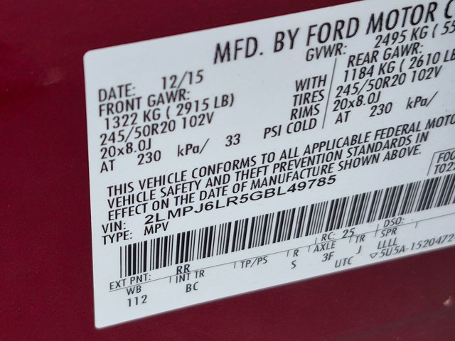 Used 2016 Lincoln MKX Reserve FWD image 15