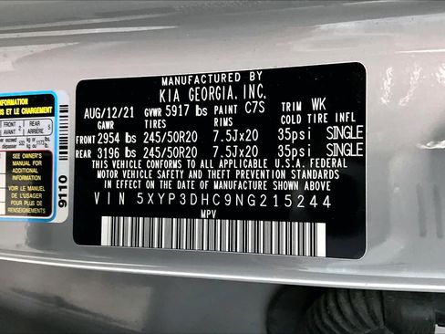 Used 2022 Kia Telluride EX w/ EX Premium Package image 19