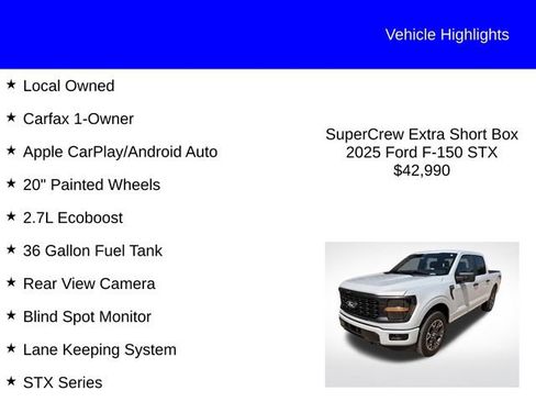 Used 2025 Ford F150 STX w/ Equipment Group 200A AWD/4WD image 2