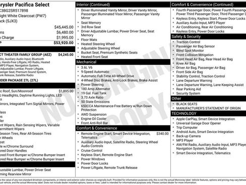 Used 2025 Chrysler Pacifica Select w/ Uconnect Theater Family Group image 38