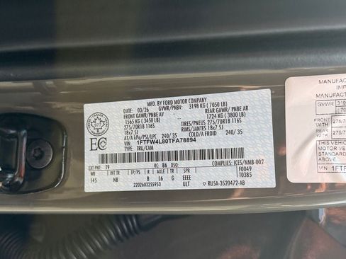 Used 2026 Ford F150 Tremor w/ Equipment Group 402B MID AWD/4WD image 36