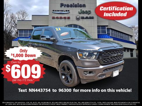 Certified 2022 RAM 1500 Big Horn AWD/4WD image 1