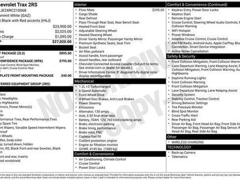 Used 2024 Chevrolet Trax RS w/ Sunroof Package FWD image 2