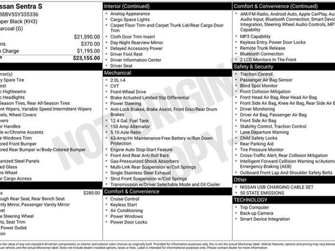 Used 2025 Nissan Sentra S FWD image 2
