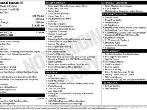 Used 2018 Hyundai Tucson SE w/ Cargo Package FWD image 2