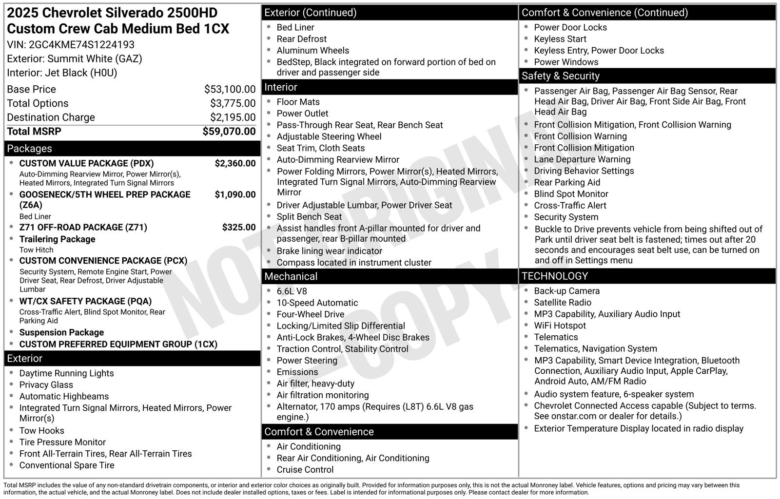 Used 2025 Chevrolet Silverado 2500 Custom w/ Custom Value Package AWD/4WD image 15