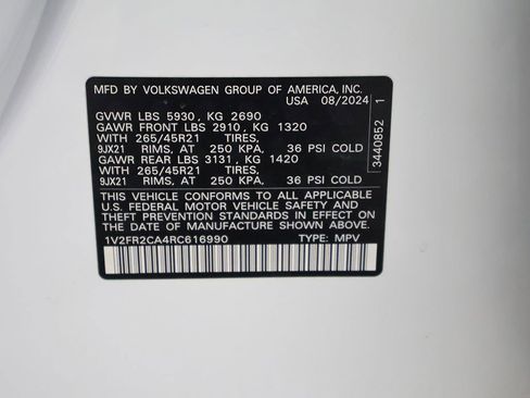 Used 2024 Volkswagen Atlas SEL Premium R-Line AWD/4WD image 58