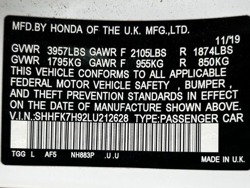 Used 2020 Honda Civic Sport Touring image 31